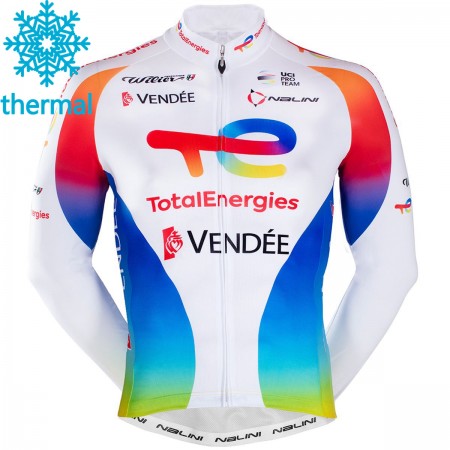 Maillot Cyclisme 2021 Team TotalEnergies Hiver Thermal Fleece N003